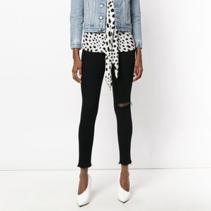 Rag & Bone Black Frayed Nero Jeans